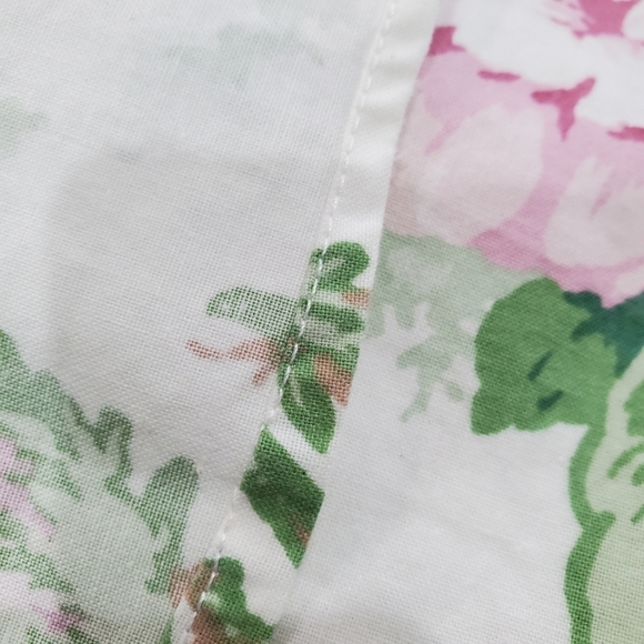 Shabby Chic Spring Summer Cabbage Roses Flowers Cotton Tablecloth 54x112" Oblong - Picture 11 of 15